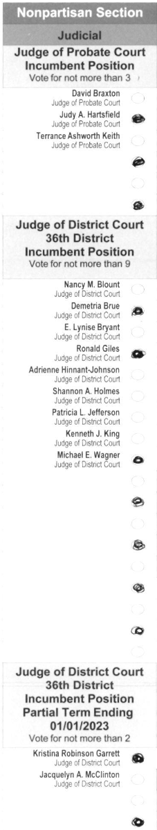 Primary-style BMD ballot example 1